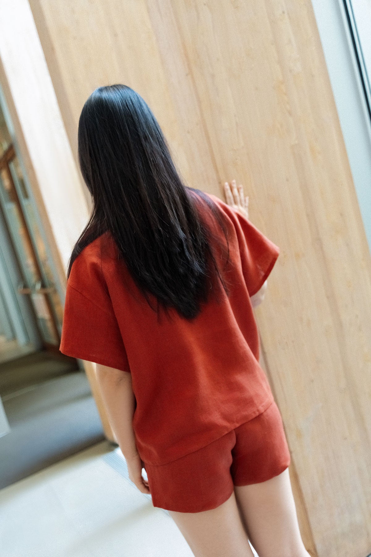 Color-Block Linen Shirt Vértice