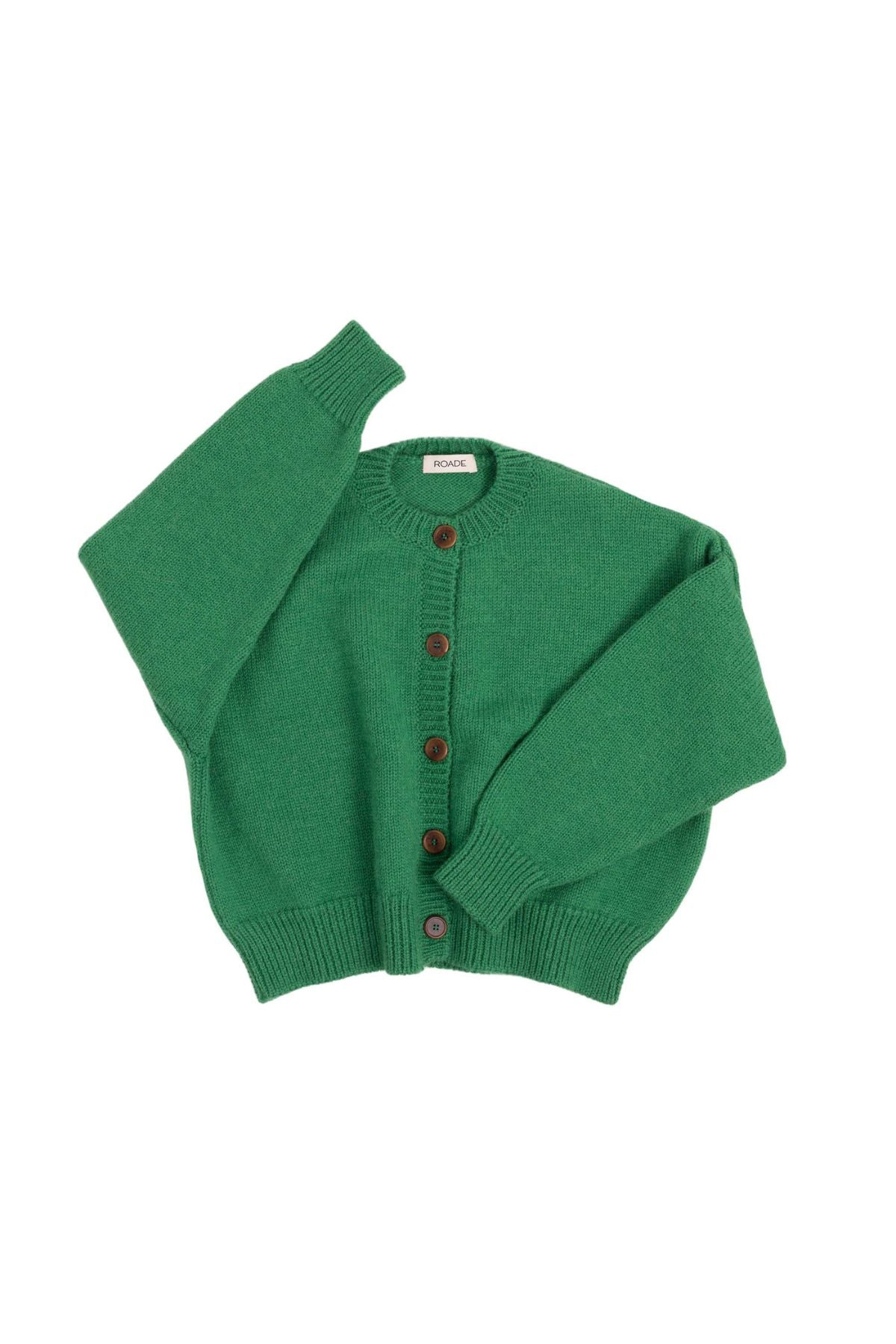 Green Alpaca Wool Cropped Jacket Fala