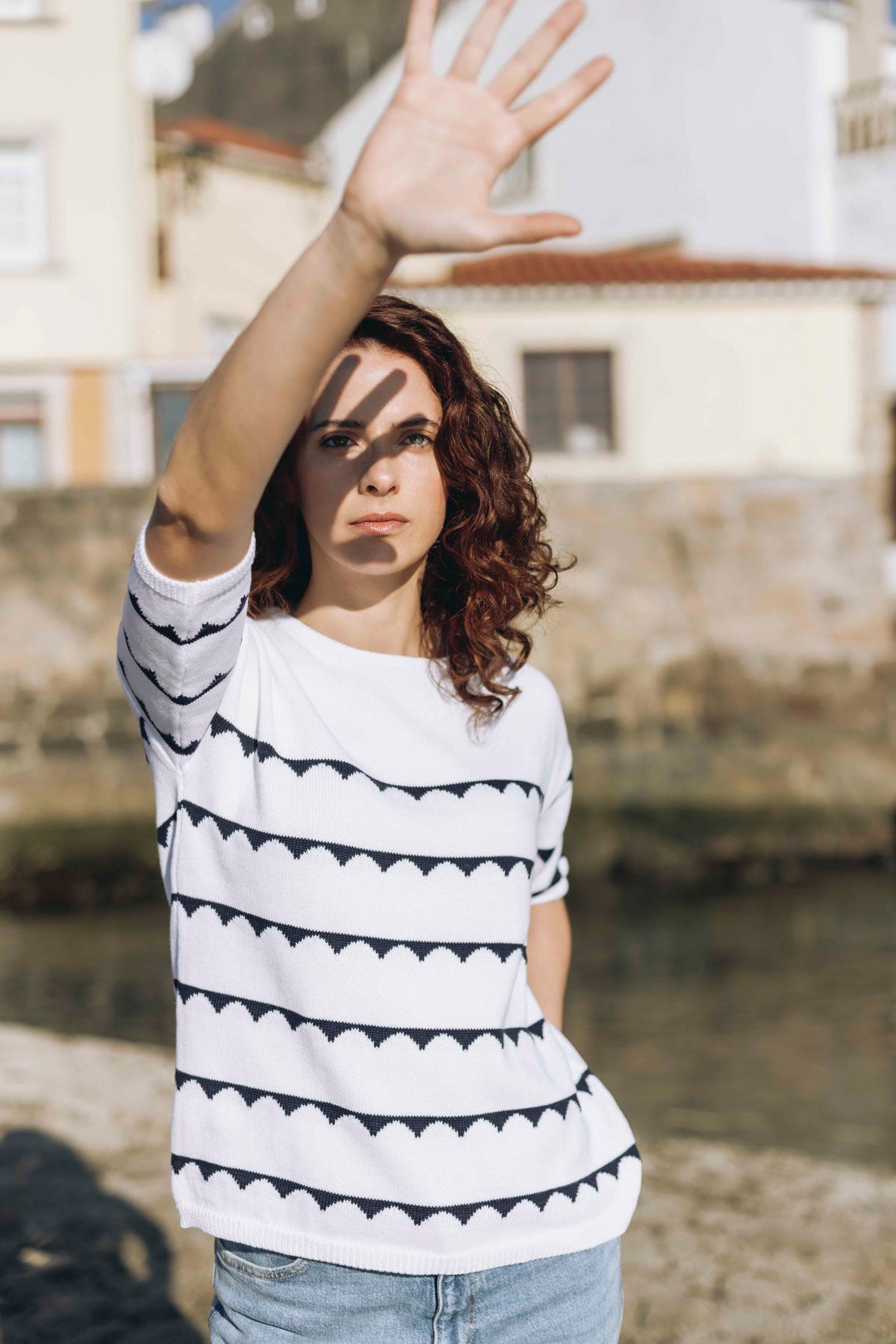 White Ponte Sweater